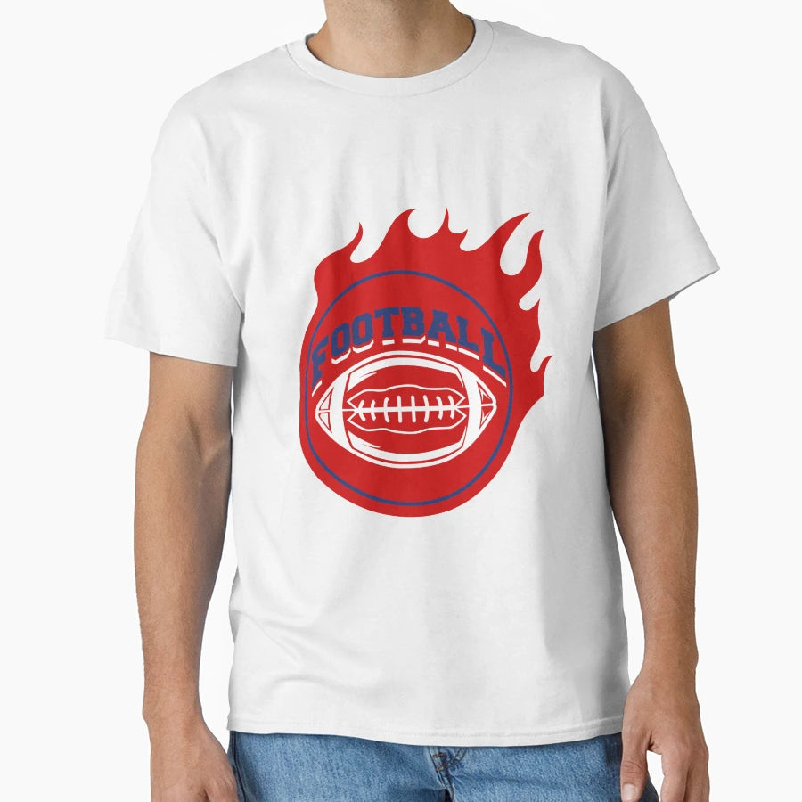 Football Red America Football T-Shirt - Fun Novelty Design for Adults - T-Shirt, Sweatshirt, Hoodie