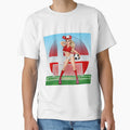 Danish Football Fan Goal Background T-Shirt - Trendy Graphic for Adults - T-Shirt, Sweatshirt, Hoodie