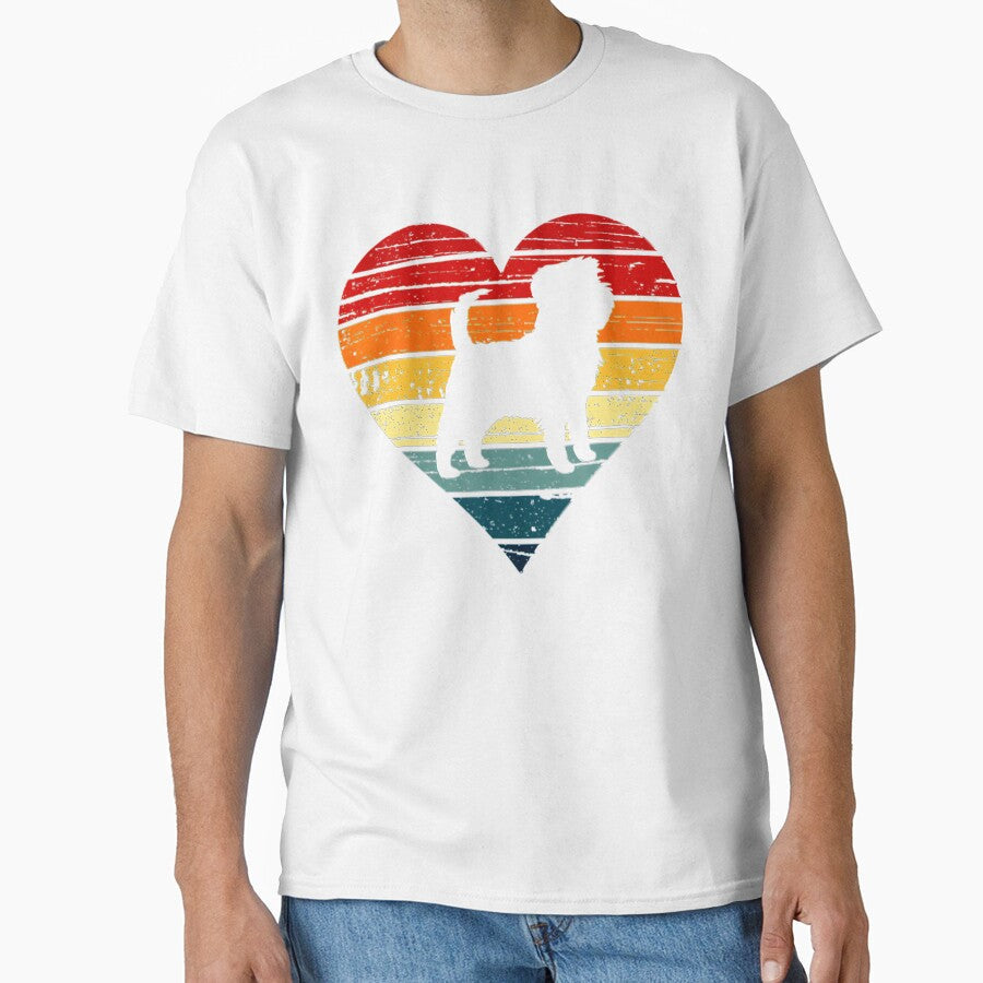 Affenpinscher Dog Vintage Retro Heart Mom Gift - Adult & Kids T-Shirts, Sweatshirts & Hoodies apparel design preview 1
