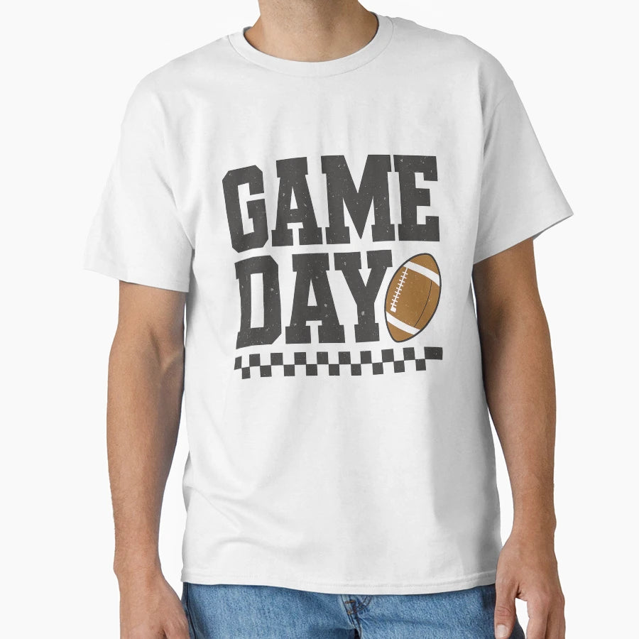 Game Day Football Gameday Football T-Shirt - Minimalist Print Men Women - T-Shirt, Sweatshirt, Hoodie