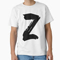 Z Brush Capital Letter Initial Modern T-Shirt - Streetwear Style Unisex - T-Shirt, Sweatshirt, Hoodie