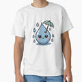 Cute Kawaii Raindrops Pattern Rainy Day Aesthetic - Adult & Kids T-Shirts, Sweatshirts & Hoodies apparel design preview 1
