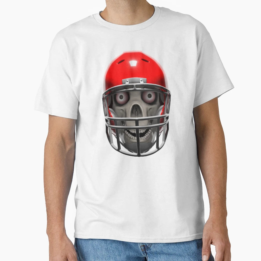 Football Skull T-Shirt - Casual Everyday Wear for Adults - T-Shirt, Sweatshirt, Hoodie