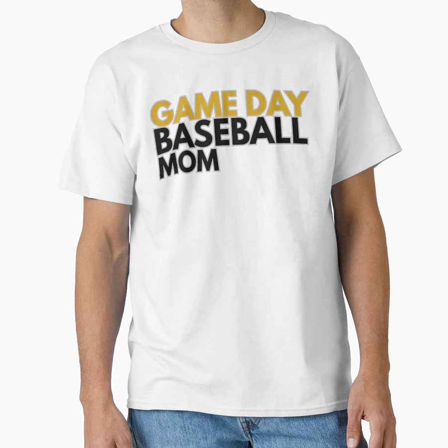 Game Day Baseball Mom Funny Gift T-Shirt - Minimalist Print Men Women - T-Shirt, Sweatshirt, Hoodie
