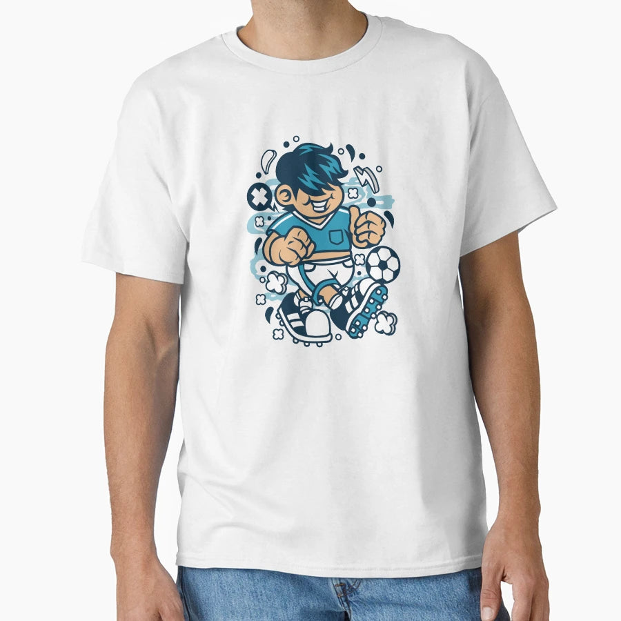 Soccer Fun Football Character T-Shirt - Casual Everyday Wear for Adults - T-Shirt, Sweatshirt, Hoodie
