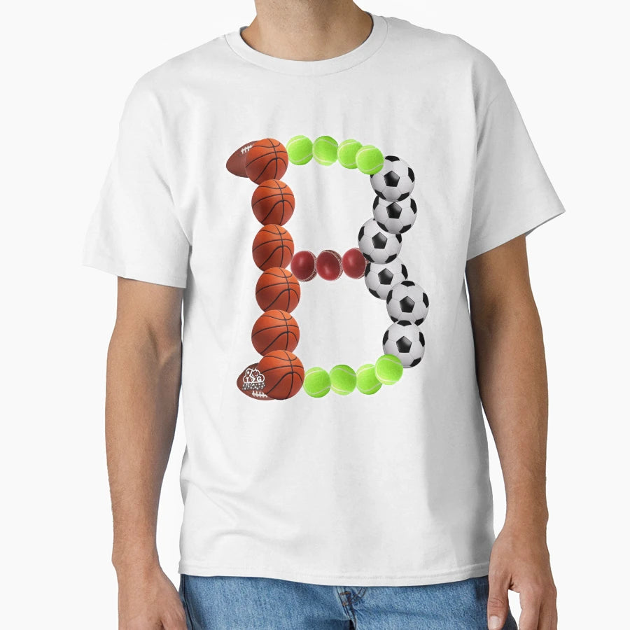 Letter B Sports Ball Sports T-Shirt - Fun Novelty Design Unisex - T-Shirt, Sweatshirt, Hoodie