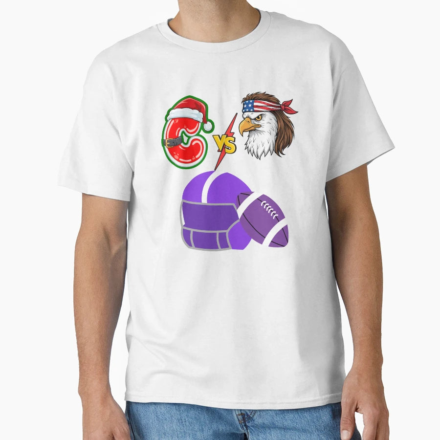 Epic Football Matchup Player Art Bold T-Shirt - Trendy Graphic Men Women - T-Shirt, Sweatshirt, Hoodie