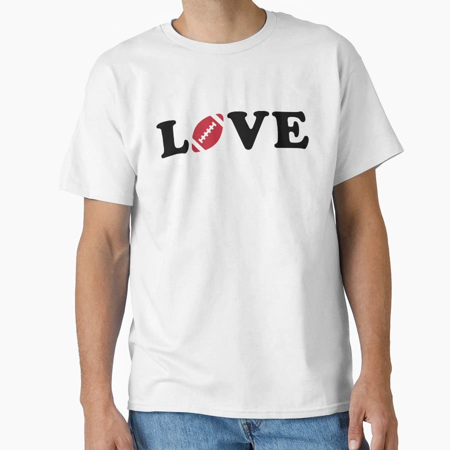 I Love Football T-Shirt - Aesthetic Graphic for Adults - T-Shirt, Sweatshirt, Hoodie