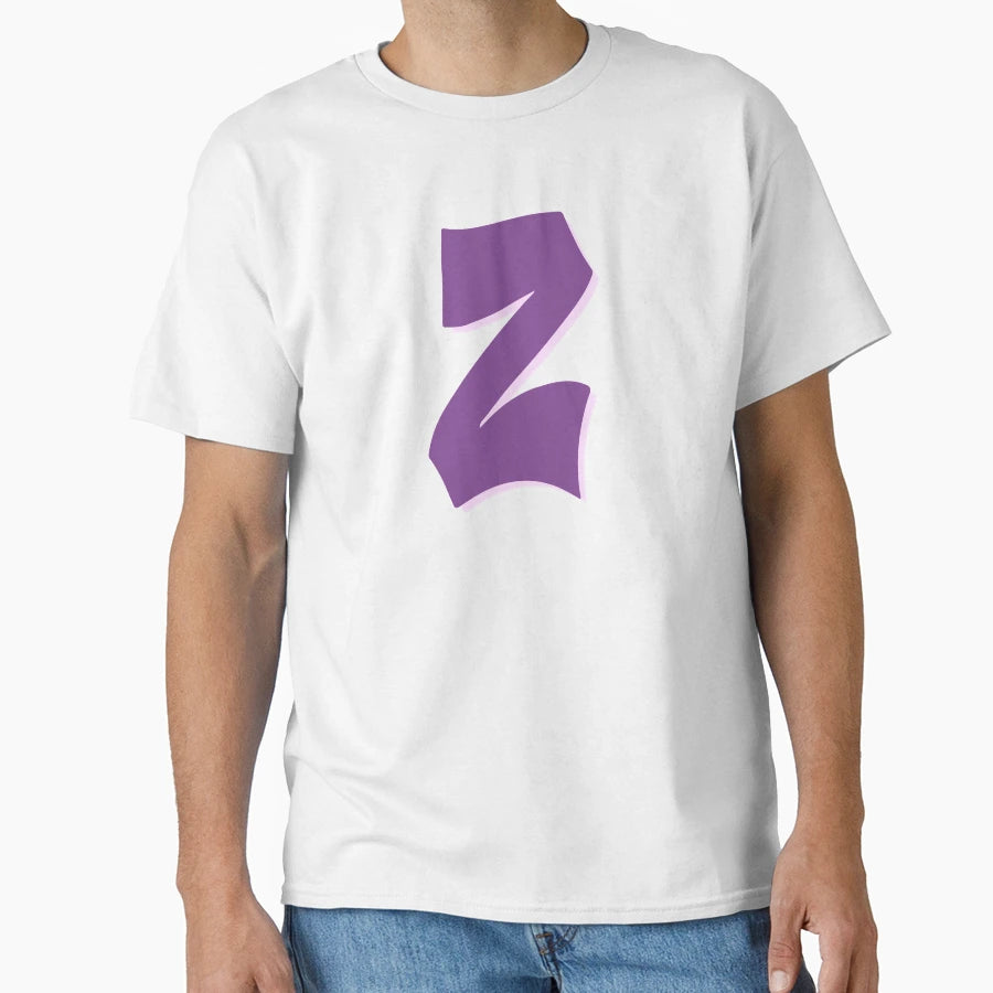 Purple Graffiti Letter Z T-Shirt - Casual Everyday Wear Men Women - T-Shirt, Sweatshirt, Hoodie