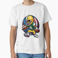 Cartoon Character Playing Football T-Shirt - Unique Graphic Men Women - T-Shirt, Sweatshirt, Hoodie