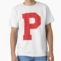 Alphabet Red P Sports Letter P T-Shirt - Custom Art Print Men Women - T-Shirt, Sweatshirt, Hoodie