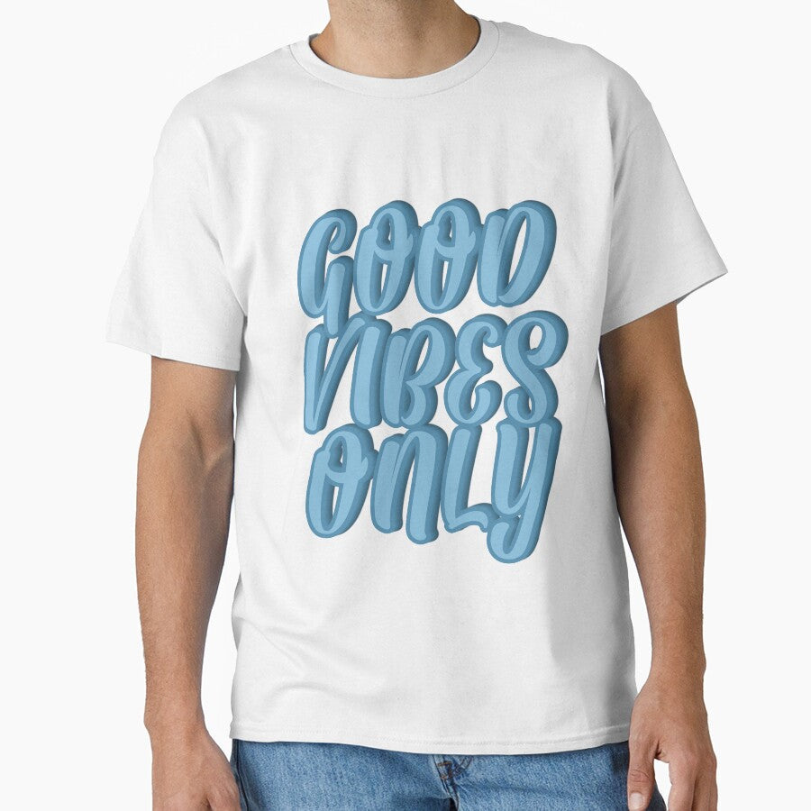 Good Vibes Only Lettering by SplashCreative - Adult & Kids T-Shirts, Sweatshirts & Hoodies apparel design preview 1