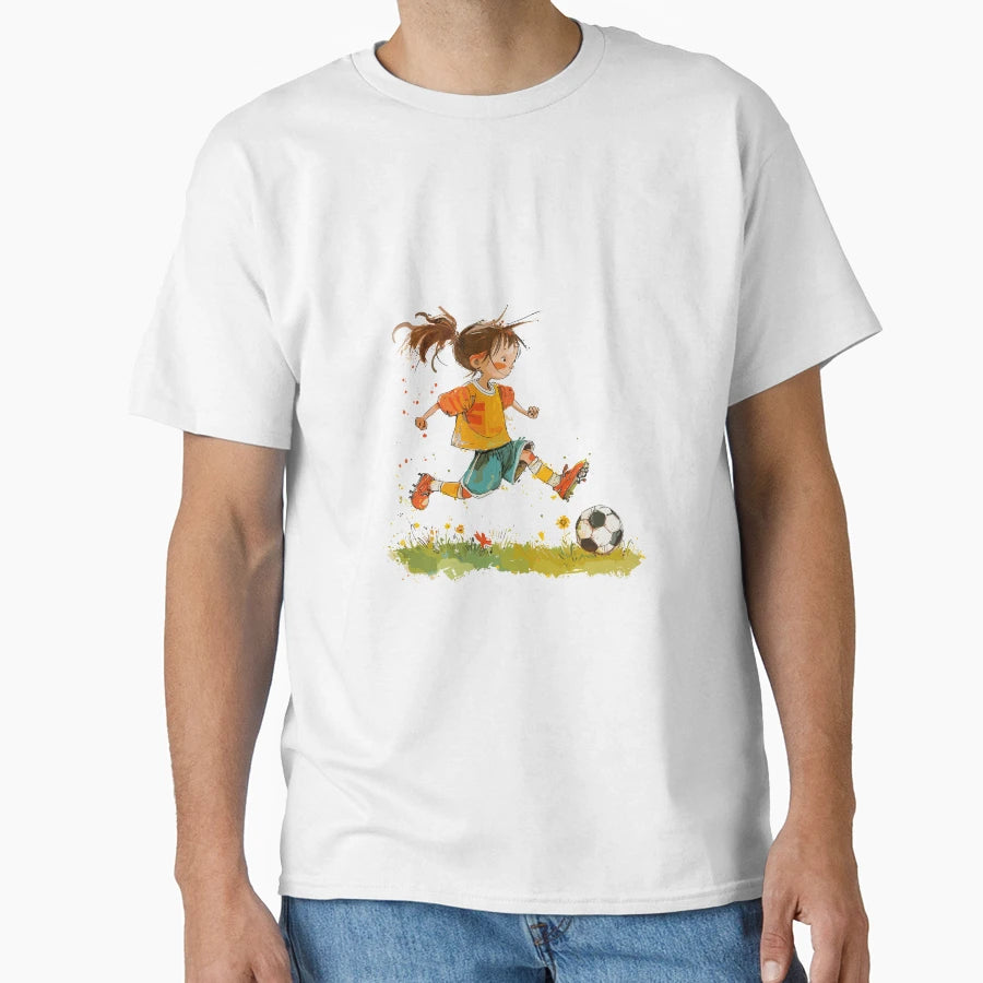 Little Playing Soccer T-Shirt - Graphic Print Unisex - T-Shirt, Sweatshirt, Hoodie