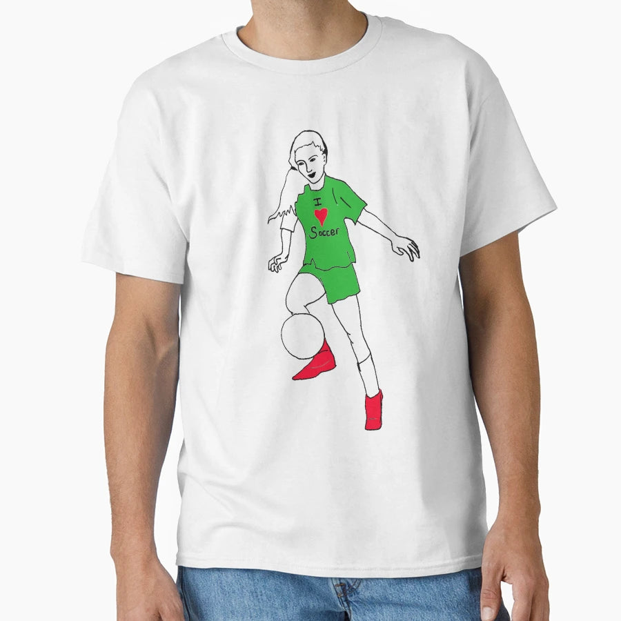 I Love Soccer Green Outfit T-Shirt - Casual Everyday Wear Unisex - T-Shirt, Sweatshirt, Hoodie