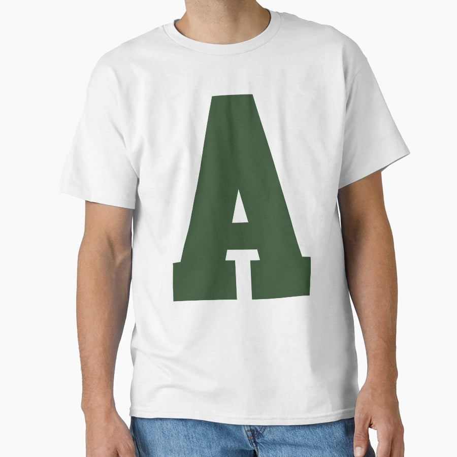 Alphabet Green Sports Letter T-Shirt - Novelty Apparel Men Women - T-Shirt, Sweatshirt, Hoodie