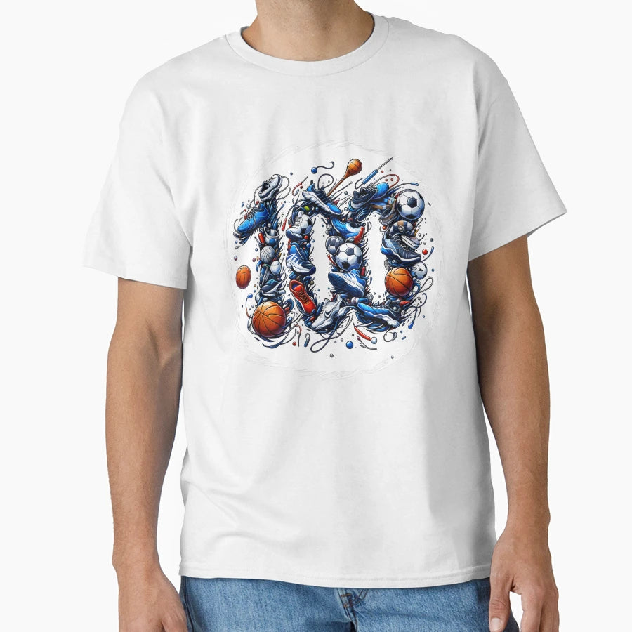 100 Days Atheltic Awesomeness T-Shirt - Casual Everyday Wear Unisex - T-Shirt, Sweatshirt, Hoodie