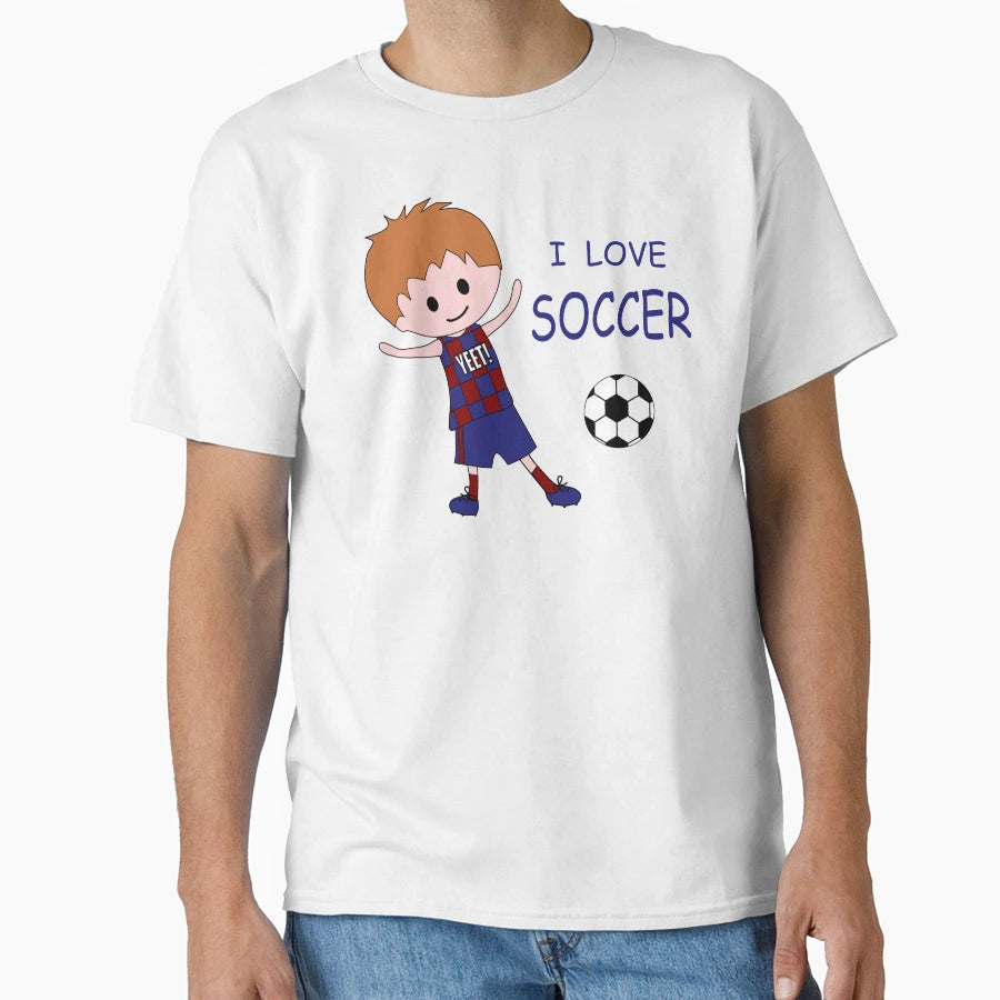 I Love Soccer Blond Barcelona Fan T-Shirt - Streetwear Style Men Women - T-Shirt, Sweatshirt, Hoodie