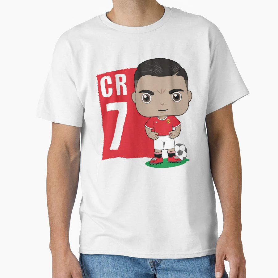 Cartoon Ronaldo Cr 7 Football Soccer T-Shirt - Novelty Apparel Unisex - T-Shirt, Sweatshirt, Hoodie