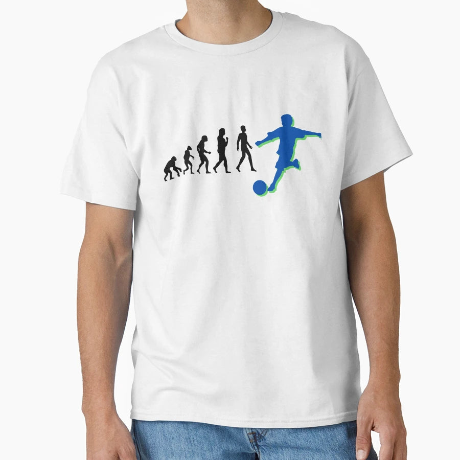 From Primal To Pro Soccer Evolution T-Shirt - Graphic Print Unisex - T-Shirt, Sweatshirt, Hoodie