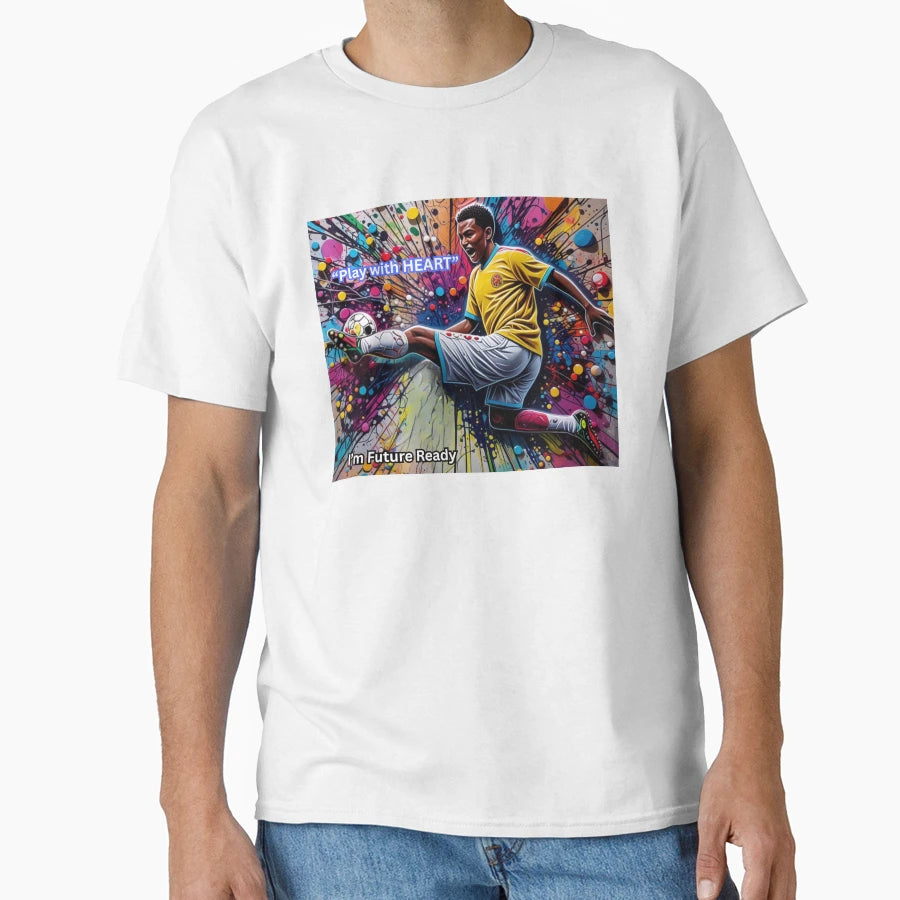 Soccer Play Heart T-Shirt - Trendy Graphic Unisex - T-Shirt, Sweatshirt, Hoodie