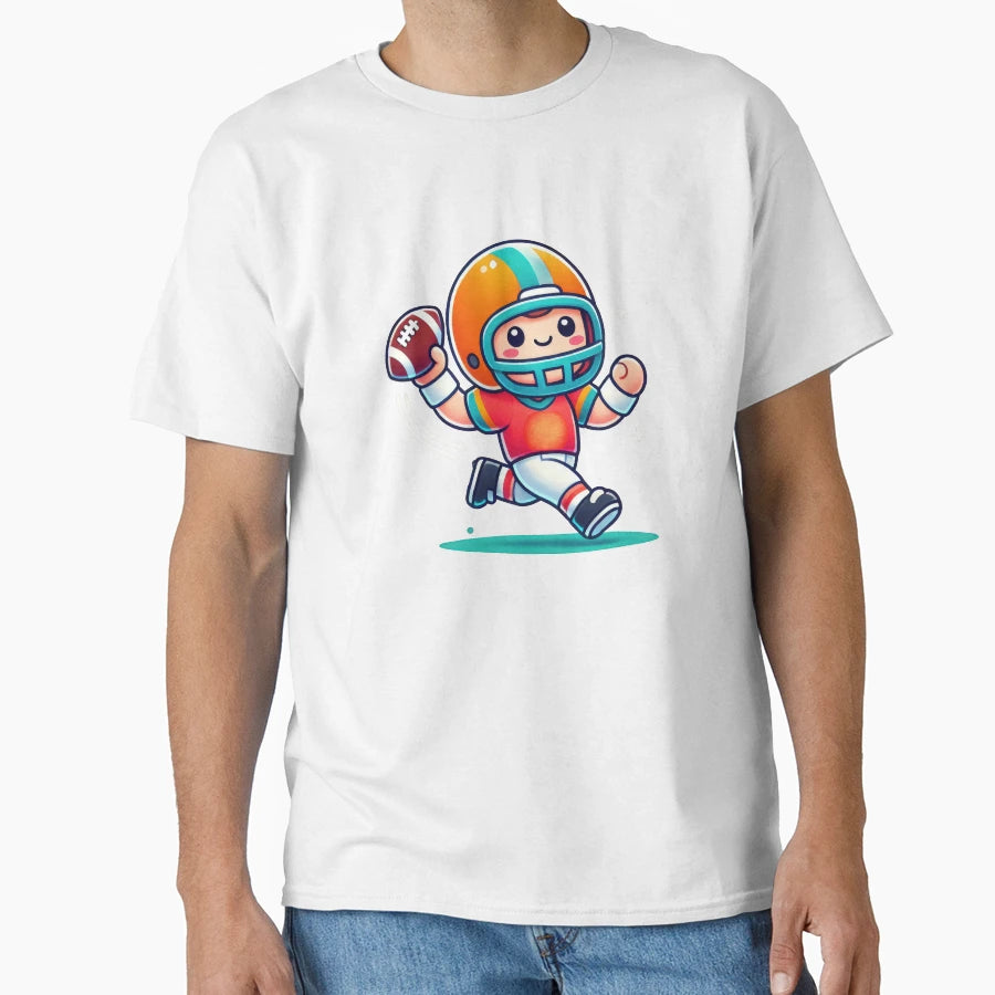 Adorable Quarterback Throwing Football T-Shirt - Novelty Apparel Men Women - T-Shirt, Sweatshirt, Hoodie