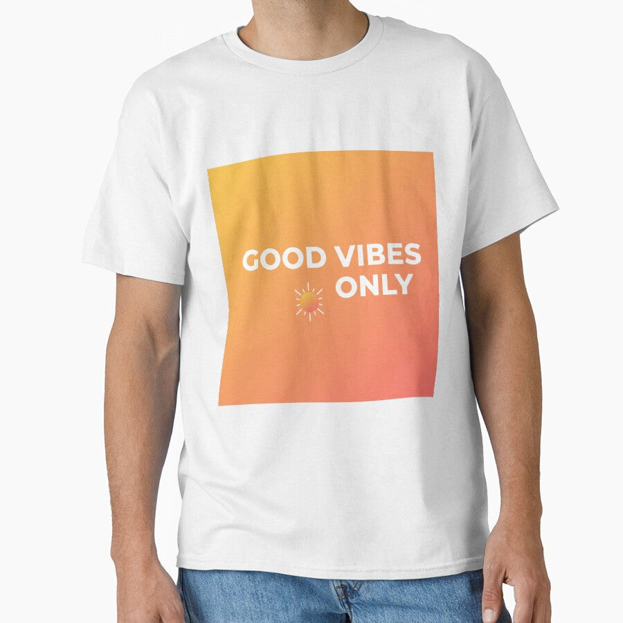 Good Vibes Only Gradient Positive Typography Design - Adult & Kids T-Shirts, Sweatshirts & Hoodies apparel design preview 1