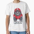 Gorilla Rugby Mascot Red Helmet T-Shirt - Casual Everyday Wear Unisex - T-Shirt, Sweatshirt, Hoodie