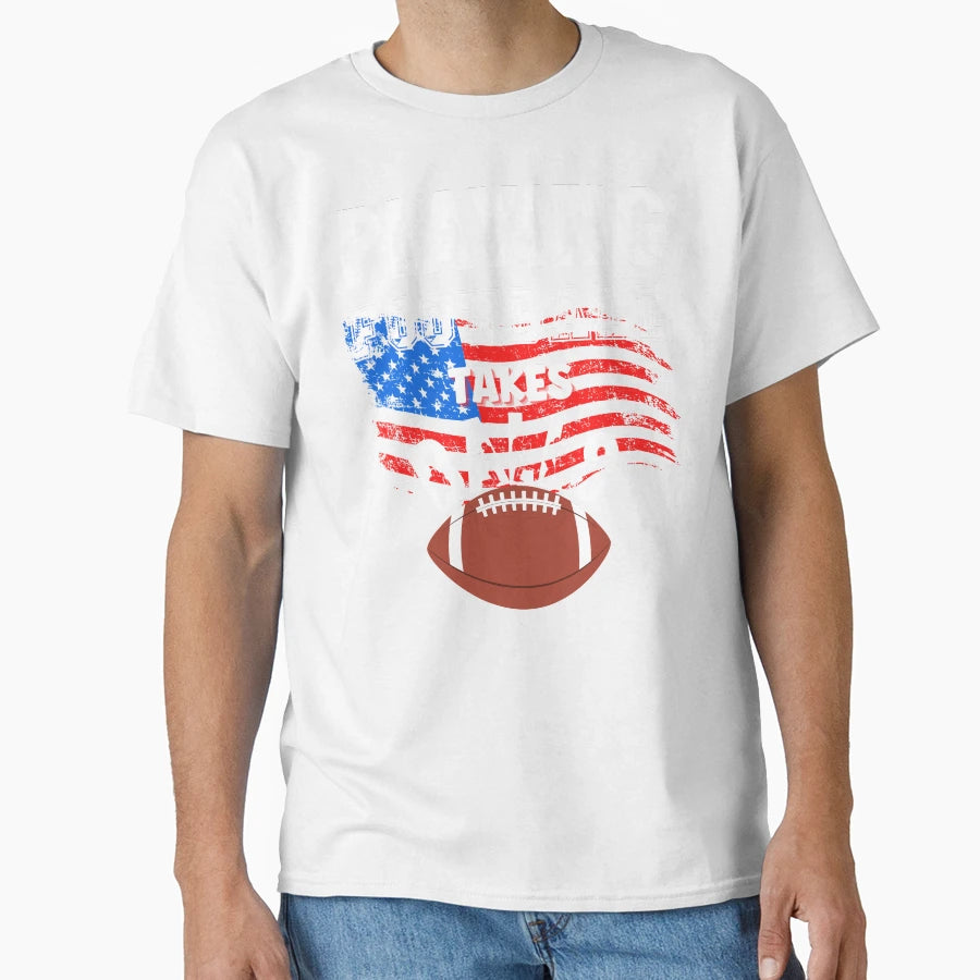 Playing Football Takes Balls Football T-Shirt - Unique Graphic for Adults - T-Shirt, Sweatshirt, Hoodie