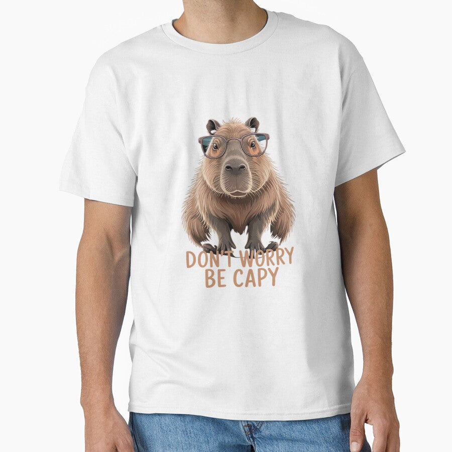 Don't Worry Be Capy Capybara by KotexTemu - Adult & Kids T-Shirts, Sweatshirts & Hoodies apparel design preview 1