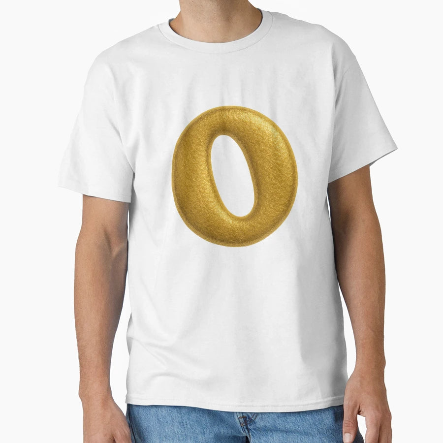 Golden Letter O T-Shirt - Streetwear Style for Adults - T-Shirt, Sweatshirt, Hoodie