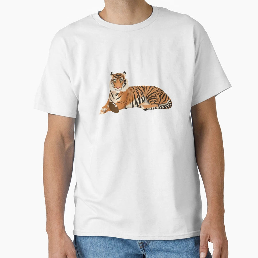 Football Tiger T-Shirt - Novelty Apparel Unisex - T-Shirt, Sweatshirt, Hoodie