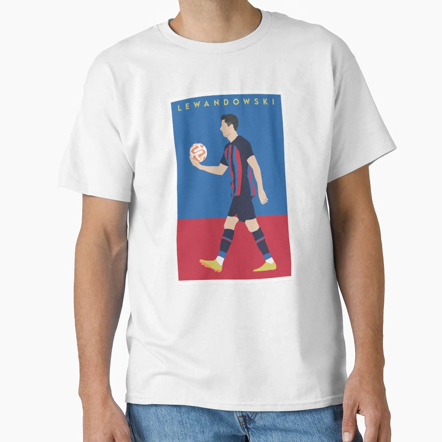 Lewandowski Barcelona T-Shirt - Novelty Apparel for Adults - T-Shirt, Sweatshirt, Hoodie