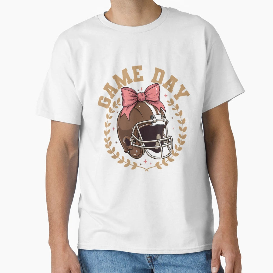 Game Day Football Season Coquette Bow T-Shirt - Novelty Apparel Men Women - T-Shirt, Sweatshirt, Hoodie