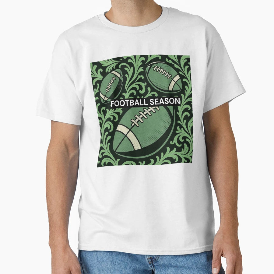 Football Season Baroque T-Shirt - Aesthetic Graphic Men Women - T-Shirt, Sweatshirt, Hoodie
