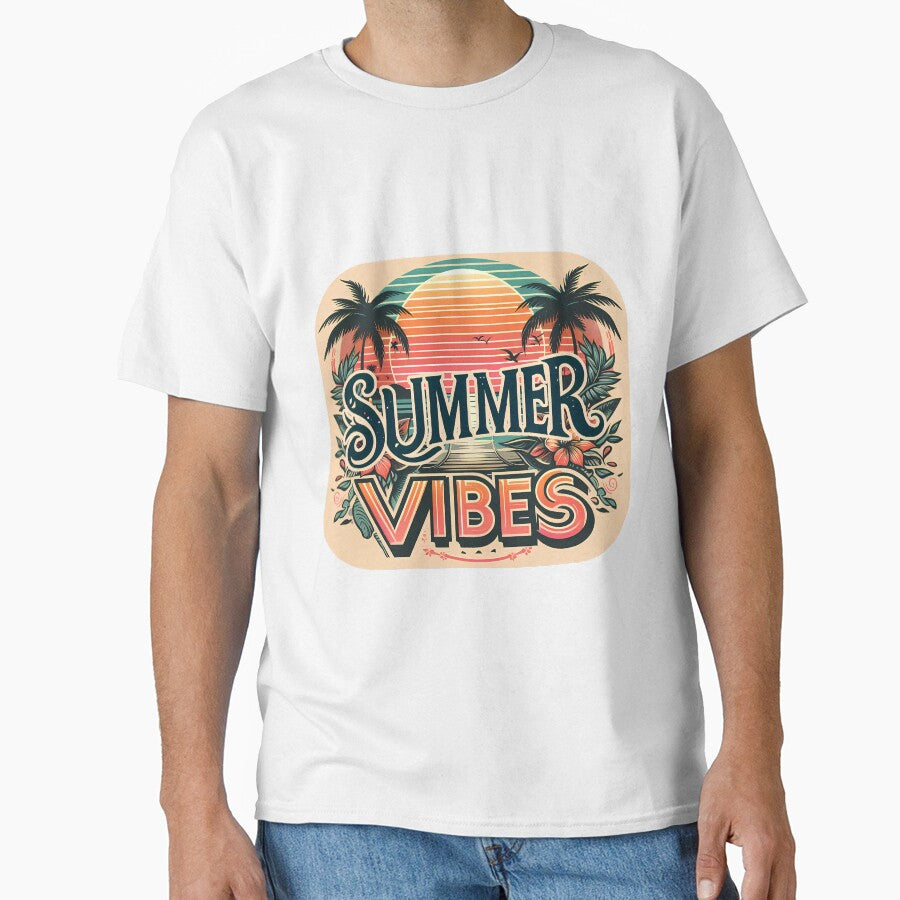 Summer vibes, typography by maxmaj - Adult & Kids T-Shirts, Sweatshirts & Hoodies apparel design preview 1