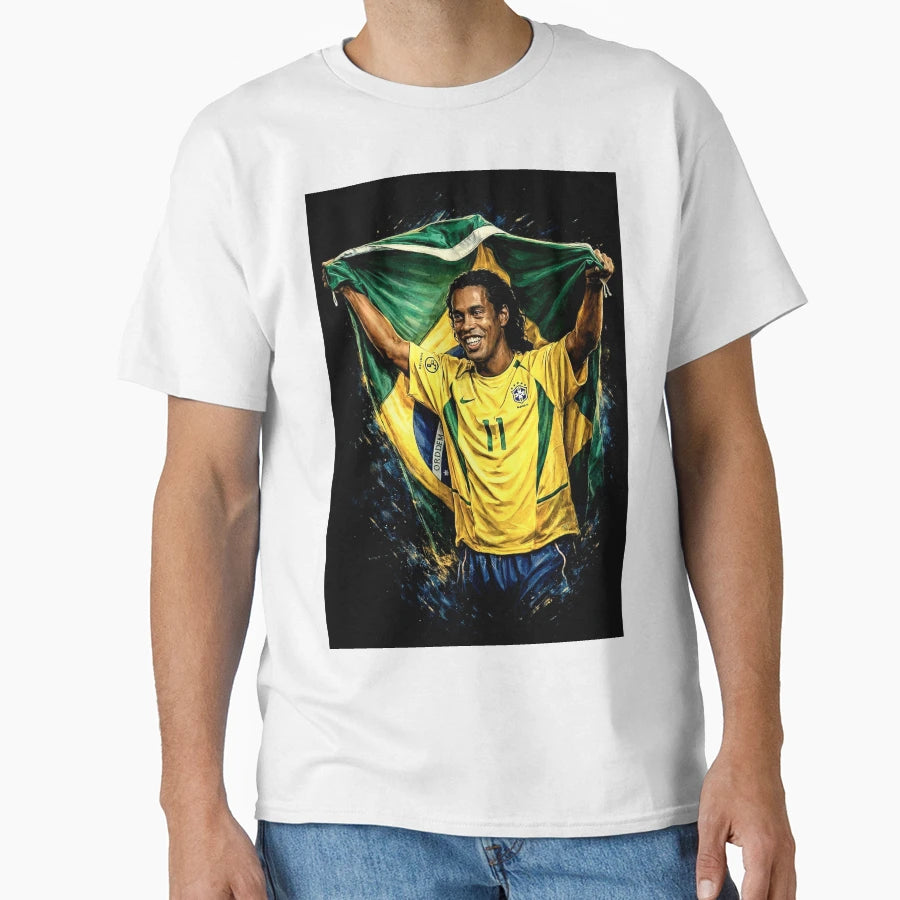Ronaldinho R10 Football Legend T-Shirt - Casual Everyday Wear Men Women - T-Shirt, Sweatshirt, Hoodie
