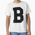 Alphabet Black B Sports Letter B T-Shirt - Custom Art Print for Adults - T-Shirt, Sweatshirt, Hoodie
