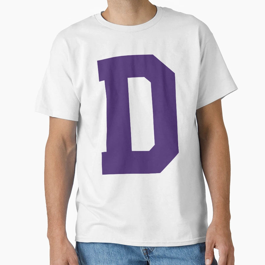 Alphabet Purple D Sports Letter D T-Shirt - Aesthetic Graphic for Adults - T-Shirt, Sweatshirt, Hoodie