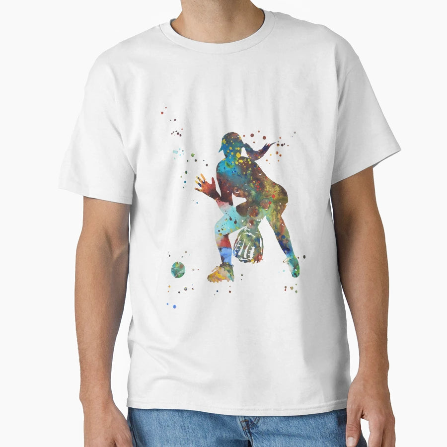 Softball Player T-Shirt - Minimalist Print Men Women - T-Shirt, Sweatshirt, Hoodie