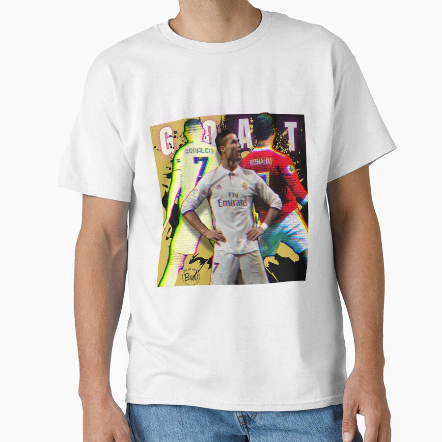 Cristiano Ronaldo The GOAT Era Tribute by AllAboutBnW - Adult & Kids T-Shirts, Sweatshirts & Hoodies apparel design preview 1