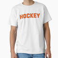 Hockey Player Jersey Text T-Shirt - Aesthetic Graphic Men Women - T-Shirt, Sweatshirt, Hoodie