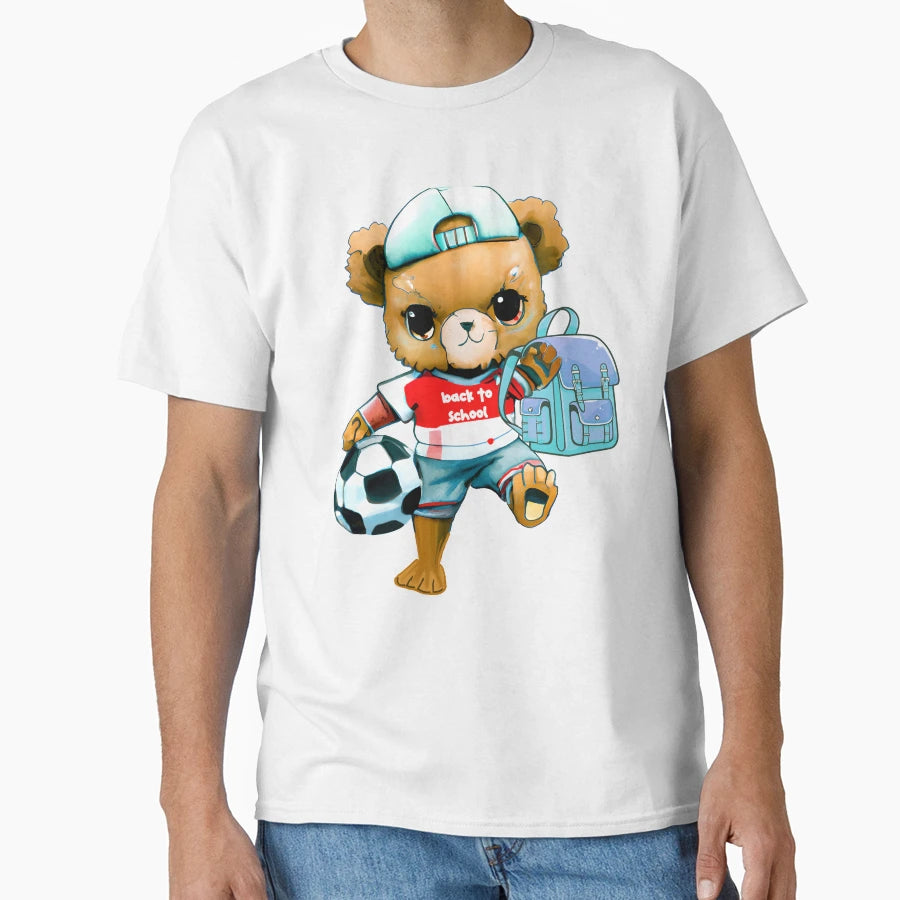 Football Bear Back To School T-Shirt - Unique Graphic Unisex - T-Shirt, Sweatshirt, Hoodie