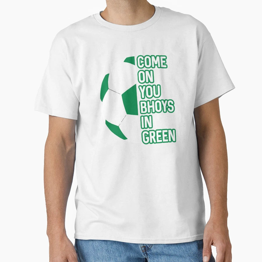 Come You Bhoys Green Glasgow Celtic T-Shirt - Trendy Graphic Unisex - T-Shirt, Sweatshirt, Hoodie