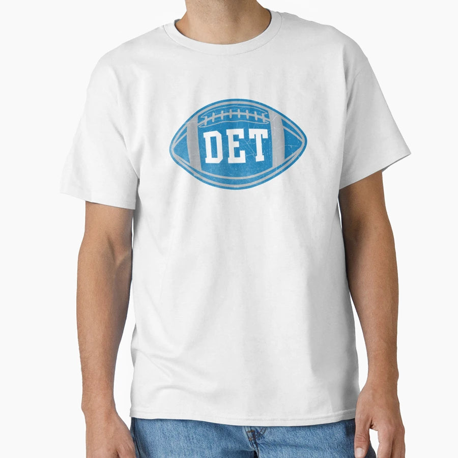 Detroit Throwback Football T-Shirt - Fun Novelty Design Men Women - T-Shirt, Sweatshirt, Hoodie