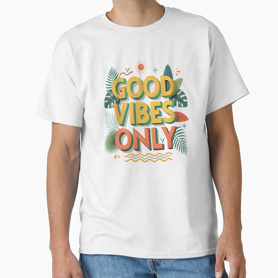 Good vibes only by saied-tantawy - Adult & Kids T-Shirts, Sweatshirts & Hoodies apparel design preview 1