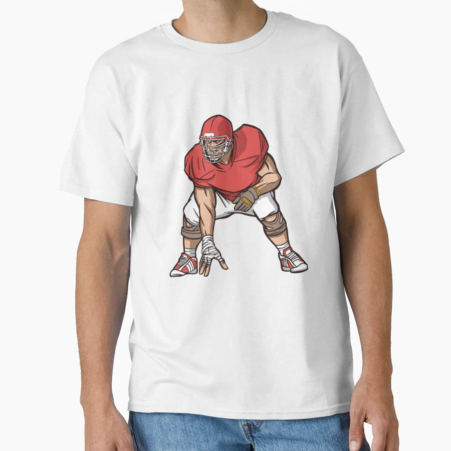 Amercian Football Lineman T-Shirt - Minimalist Print Men Women - T-Shirt, Sweatshirt, Hoodie