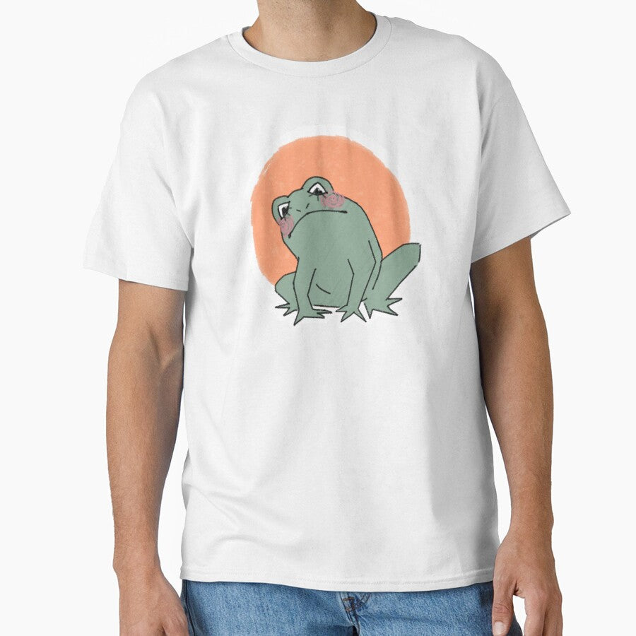 Curious frog (orange) by sanfrankiecisco - Adult & Kids T-Shirts, Sweatshirts & Hoodies apparel design preview 1