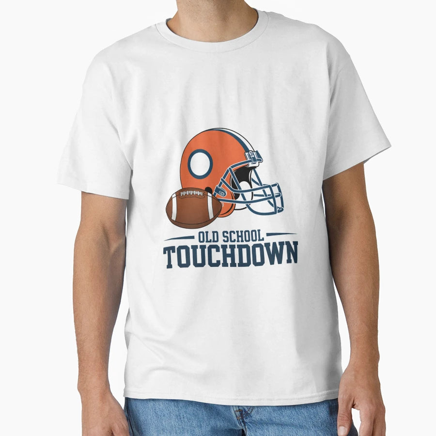 Old School Touchdown American Football T-Shirt - Minimalist Print Men Women - T-Shirt, Sweatshirt, Hoodie