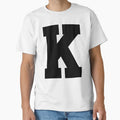 Alphabet Black K Sports Letter K T-Shirt - Unique Graphic Men Women - T-Shirt, Sweatshirt, Hoodie