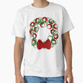 Christmas Wreath with Traditional Colors by Risa-C - Adult & Kids T-Shirts, Sweatshirts & Hoodies apparel design preview 1